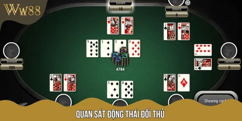 Quan sát động thái của người chơi khác để ra nước đi