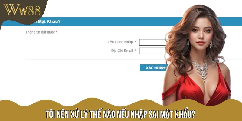 Nếu nhập sai mật khẩu quá 5 lần, tài khoản W88 sẽ tạm khóa
