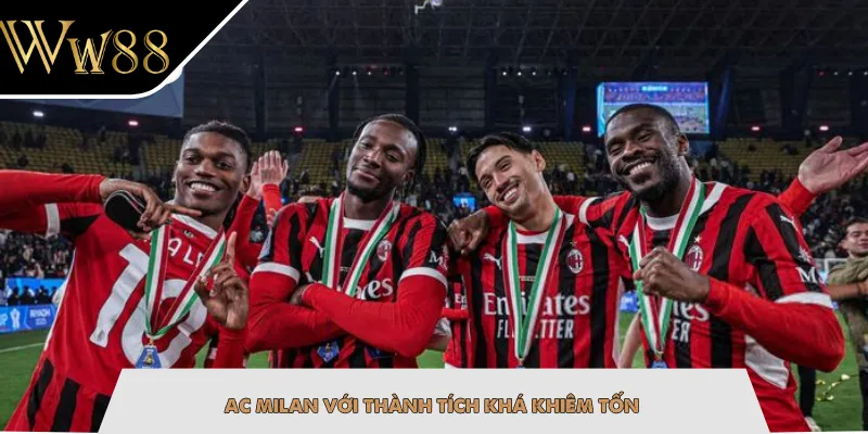 AC Milan với thành tích khá khiêm tốn