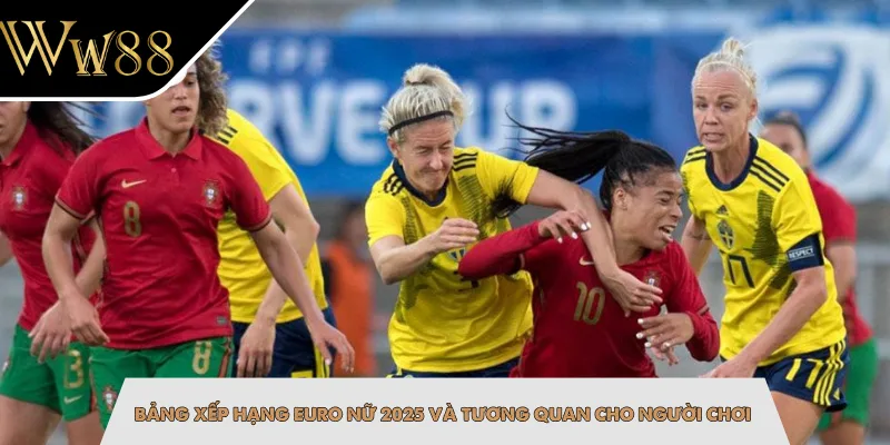 Bảng xếp hạng EURO nữ 2025 và tương quan cho người chơi